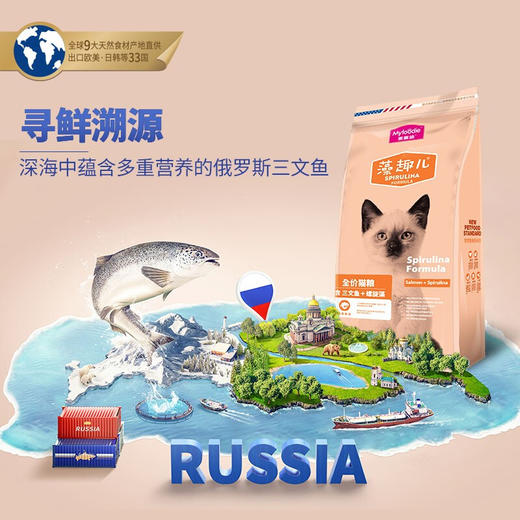 麦富迪 藻趣儿全价猫粮蓝猫英短美短美毛靓肤猫粮 藻趣儿(三文鱼味)幼猫1.5KG 商品图5