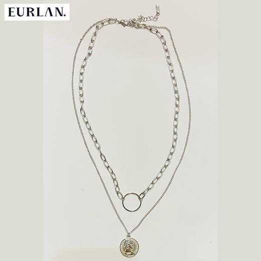 EURLAN.  闺蜜B系列 双层圆币时尚项链 秋冬毛衣链 商品图3