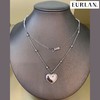 EURLAN.  闺蜜B系列 双层时尚爱心项链 秋冬毛衣链/锁骨链 商品缩略图4
