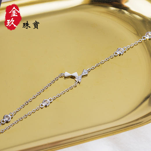 蝴蝶结银S925手链 商品图3