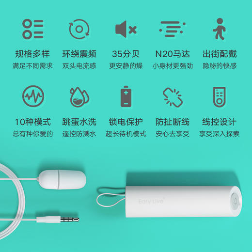 【迷你米粒跳蛋】有线静音遥控强震跳蛋女生情趣用品（极速私密发货） 商品图6