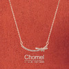 Chomel微笑蝴蝶结纯银项链女锁骨链百搭简约时尚七夕情人节 商品缩略图0