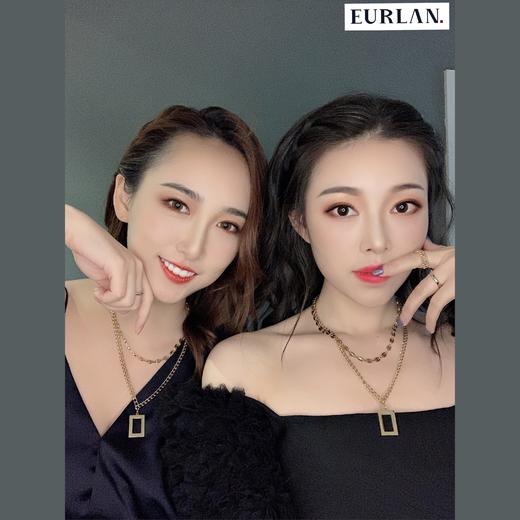 EURLAN.  闺蜜B系列 时尚双层几何形项链 秋冬毛衣链 商品图5