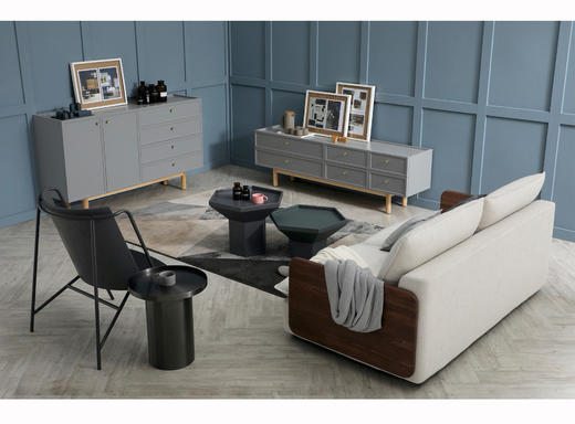 Rivent 拉丝镀金黑茶几 商品图3