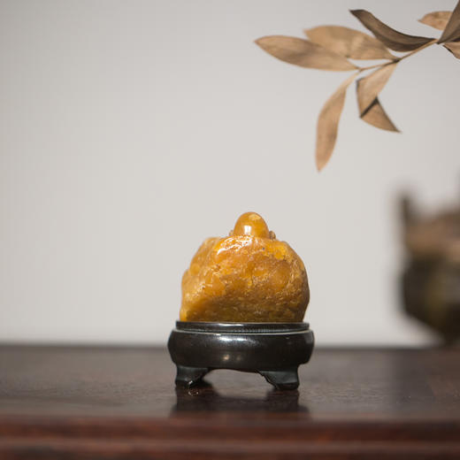 清代  田黄石弥勒随身佛 商品图2