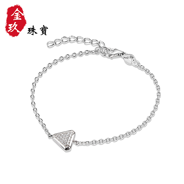 三角时尚镶嵌银S925手链