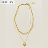 EURLAN.  闺蜜B系列 时尚三层桃心项链 锁骨链 商品缩略图3