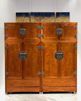 红桥红  家具严选  缅甸花梨（大果紫檀）  【238 素面 顶箱柜】