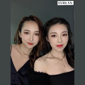 EURLAN.  闺蜜B系列 半双层时尚五角星项链 秋冬毛衣链/锁骨链