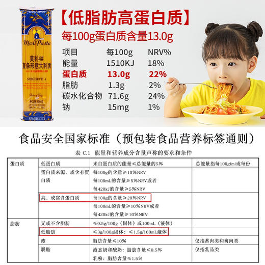 莫利面条意大利进口意面意粉通心粉西餐面条 500g/包 商品图4