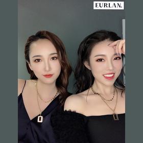 EURLAN.  闺蜜B系列 时尚双层几何形项链 秋冬毛衣链