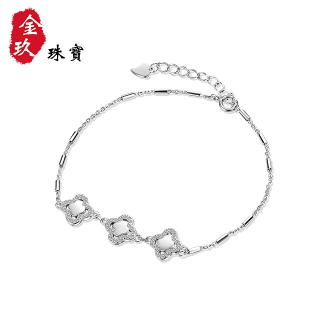 幸运草银S925手链