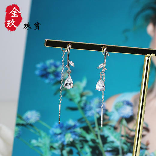 树枝银S925长耳饰 商品图4