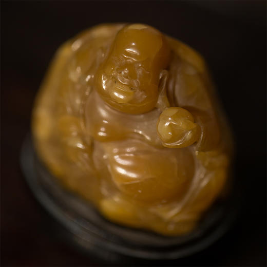 清代  田黄石弥勒随身佛 商品图3