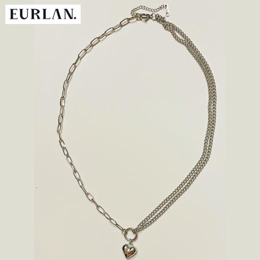 EURLAN.  闺蜜B系列 半双层时尚爱心项链 秋冬毛衣链 商品图3