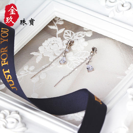 树枝银S925长耳饰 商品图3