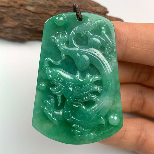 派瑞翡翠 翡翠挂件 糯种 绿色 商品图2