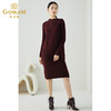 乔万尼冬季宽松大码直筒半高领针织羊毛打底连衣裙女长款EB4M009 商品缩略图4