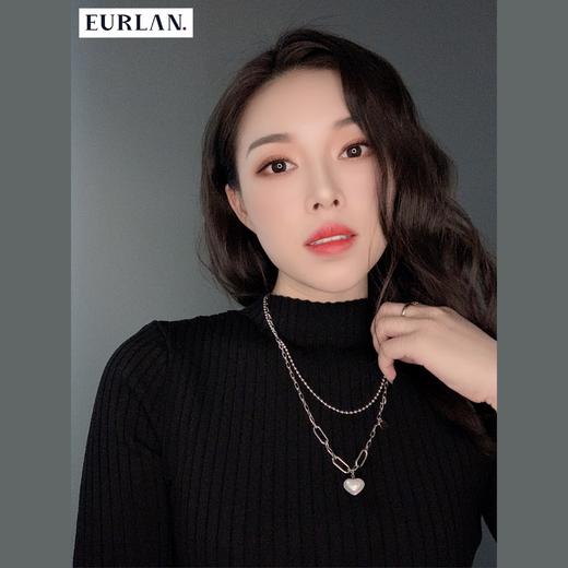 EURLAN.  闺蜜B系列 时尚双层爱心项链 秋冬毛衣链 商品图11