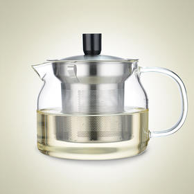 明尊耐热玻璃不锈钢内胆过滤花茶壶冲茶泡茶器