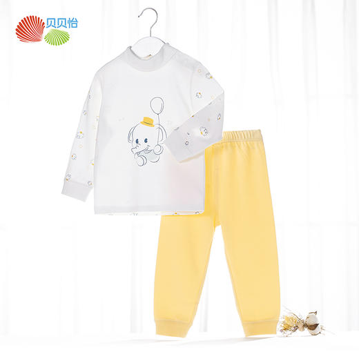 贝贝怡男女宝宝高领内衣套装家居服 商品图8