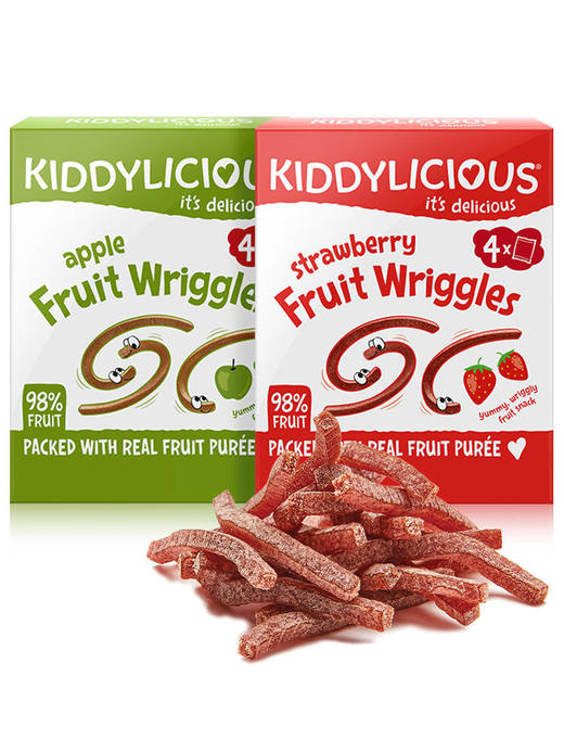 童之味kiddylicious欧洲原装进口宝宝水果软条婴儿零辅食48g 商品图0