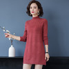 W-913 秋冬女士针织衫中长款毛衣裙洋气妈妈装大码打底衫连衣裙 商品缩略图1