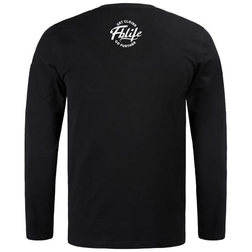 自由基地fblife简约美式机车风图案圆领长袖T恤纯色打底衫 NMT-1289 商品图3