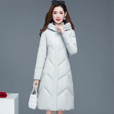 QYM-QB20B915 连帽中长款羽绒服洋气2020年新款韩版妈妈冬装中年女时尚外套加厚 商品图0