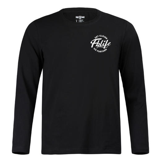 自由基地fblife简约美式机车风图案圆领长袖T恤纯色打底衫 NMT-1289 商品图0