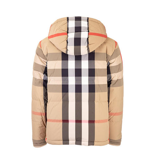 BURBERRY 巴宝莉 男士双面格纹尼龙填充连帽羽绒服 8033115 A7028 商品图1
