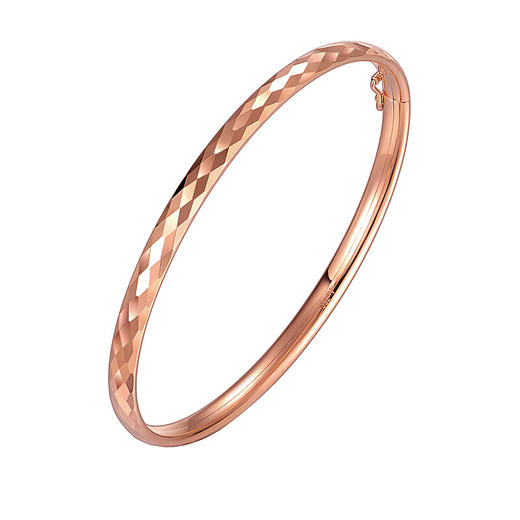 中银金行18k金手镯彩金手镯k金手链玫瑰金手镯女贵妃手镯送礼DSGK0005 商品图0