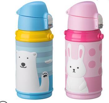 日本mosh!儿童保温杯一杯两用带盖小学生保温瓶大容量水杯600ml 商品图0