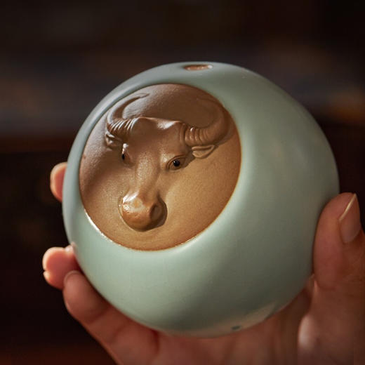 东道汝窑｜牛转乾坤主人杯（B杯·天青） 商品图2