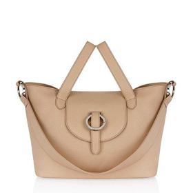 Meli Melo Rose Thela系列意大利手工制作女式简约风浅咖啡色小牛皮单肩包 THR02-113