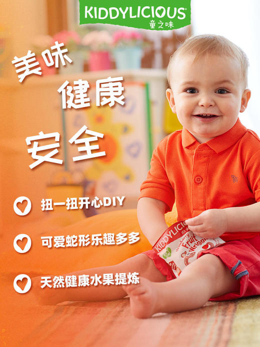 童之味kiddylicious欧洲原装进口宝宝水果软条婴儿零辅食48g 商品图1