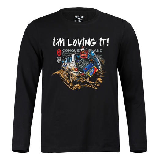 自由基地创意手绘图案印花圆领T恤长袖打底衫休闲款 NMT-1286 商品图0