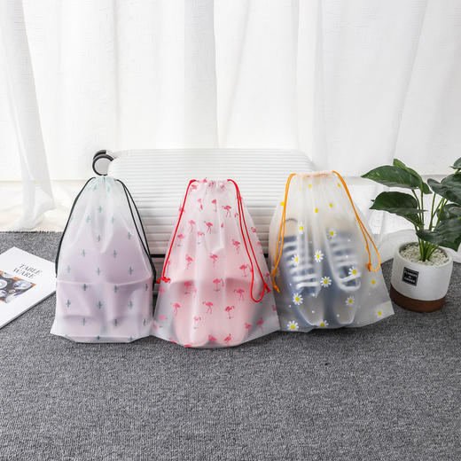 心选丨【抽绳束口收纳袋 十个装】鞋子收纳袋出门旅行防尘防潮学生自封袋居家日用 商品图4