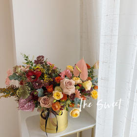 花艺蜜桃卡布奇诺·花桶