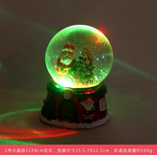 【装饰】*创意圣诞老人音乐盒八音盒水晶球平安夜礼物透明雪花圆球桌面摆件 商品图2