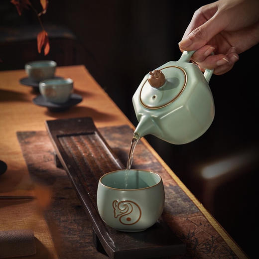 东道汝窑｜牛转乾坤主人杯（A杯·天青） 商品图2