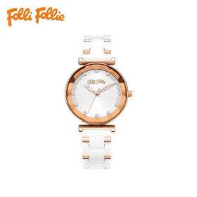 芙丽芙丽/Folli Follie 轻奢时尚圆形表盘石英机芯陶瓷手表