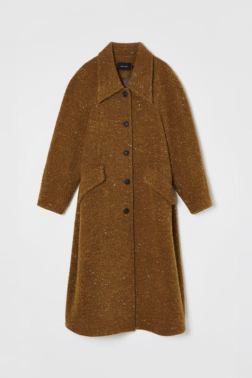 Low Classic 焦糖橘色弧形袖羊毛外套 商品图6