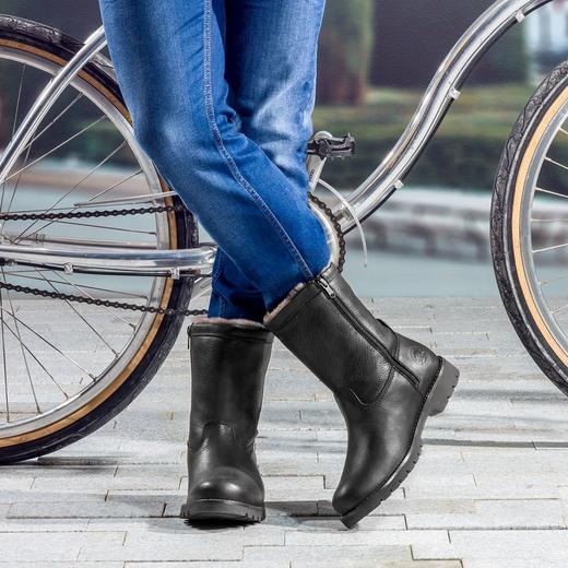 限时特价——西班牙原产羊毛款皮毛一体男士皮靴黑色FLC3(高品质纯天然羊毛内衬) 商品图5