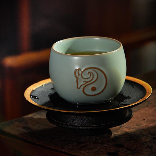 东道汝窑｜牛转乾坤主人杯（A杯·天青） 商品图0