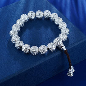 【S990银真言手串】- LZZY1 白10手链2012