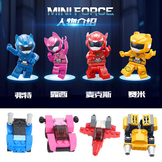 积分兑换星钻迷你特工队X重卡弗特露西赛米麦克斯变形汽车飞机积木玩具全 商品图4