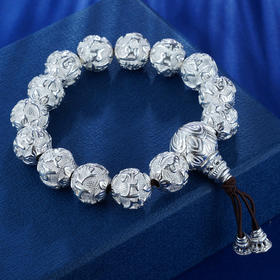 【S990银真言手串】LZZY3   白14手链2012