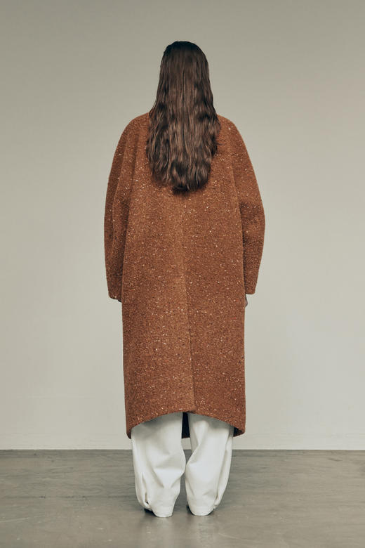 Low Classic 焦糖橘色弧形袖羊毛外套 商品图4