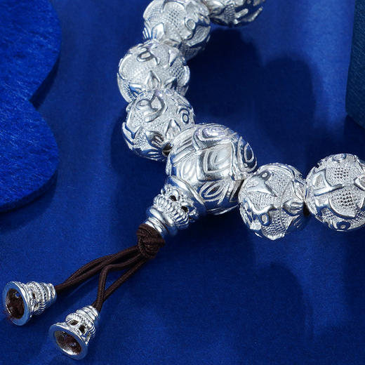 【S990银真言手串】LZZY3   白14手链2012 商品图2